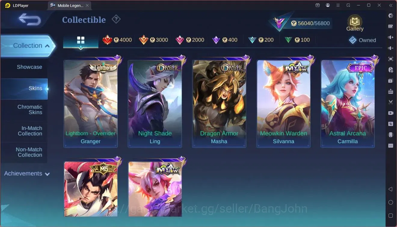 Mobile Legends: Bang Bang Accounts Collector Global |Hero 132|Skin 236|Renowned|HxH Harrith|Sanrio Florynn|CC Natalia|9th 15