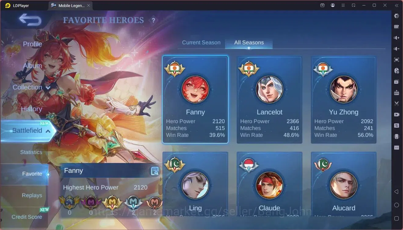 Mobile Legends: Bang Bang Accounts Collector Global |Hero 132|Skin 236|Renowned|HxH Harrith|Sanrio Florynn|CC Natalia|9th 4