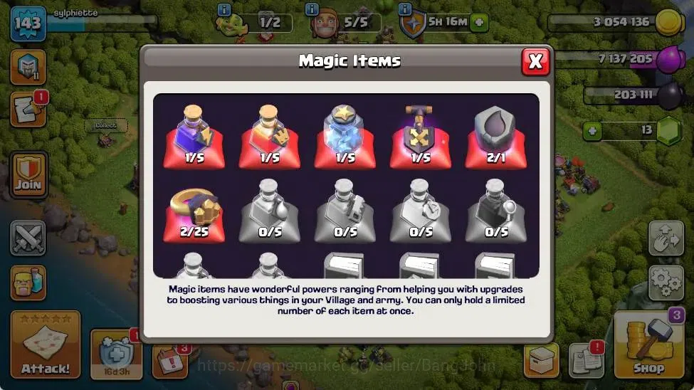Clash of Clans Accounts Global | TH 13-BH 8 | LVL 143 | HH 7 | AQ 53 ,MP 3 image 3
