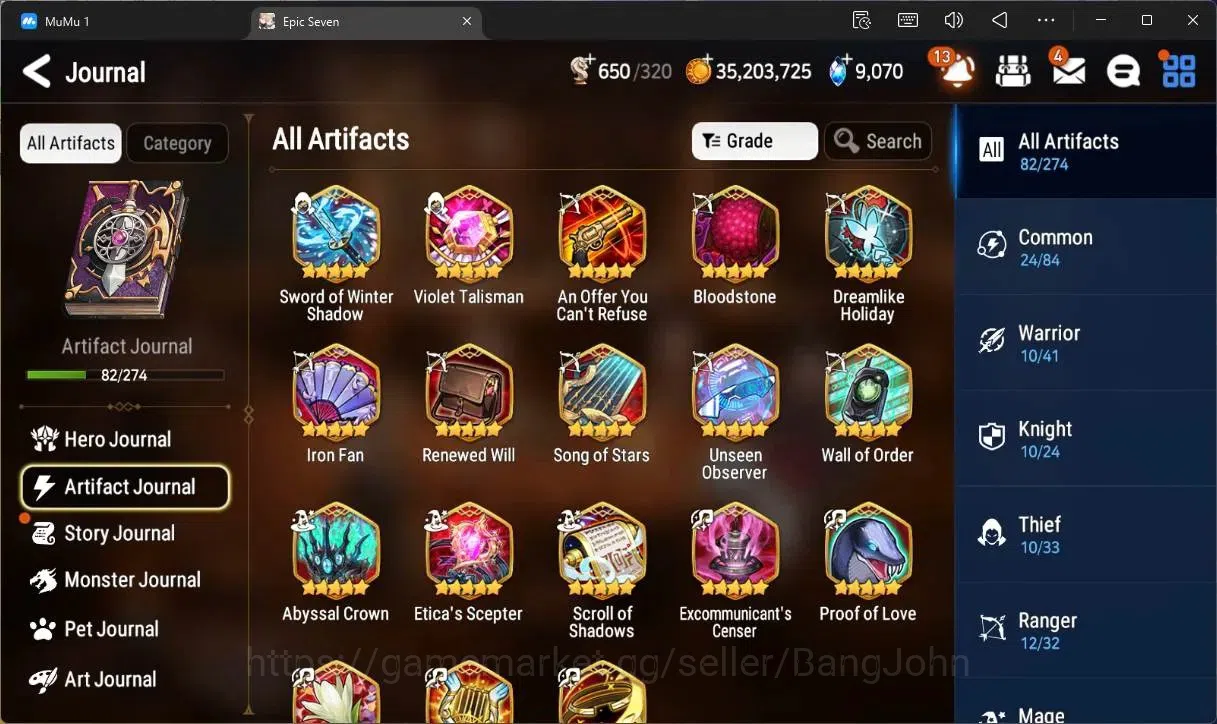 Epic Seven Accounts Global Unverif |14 ML(C Lilias,LR Krau,SOTDark Die image 10