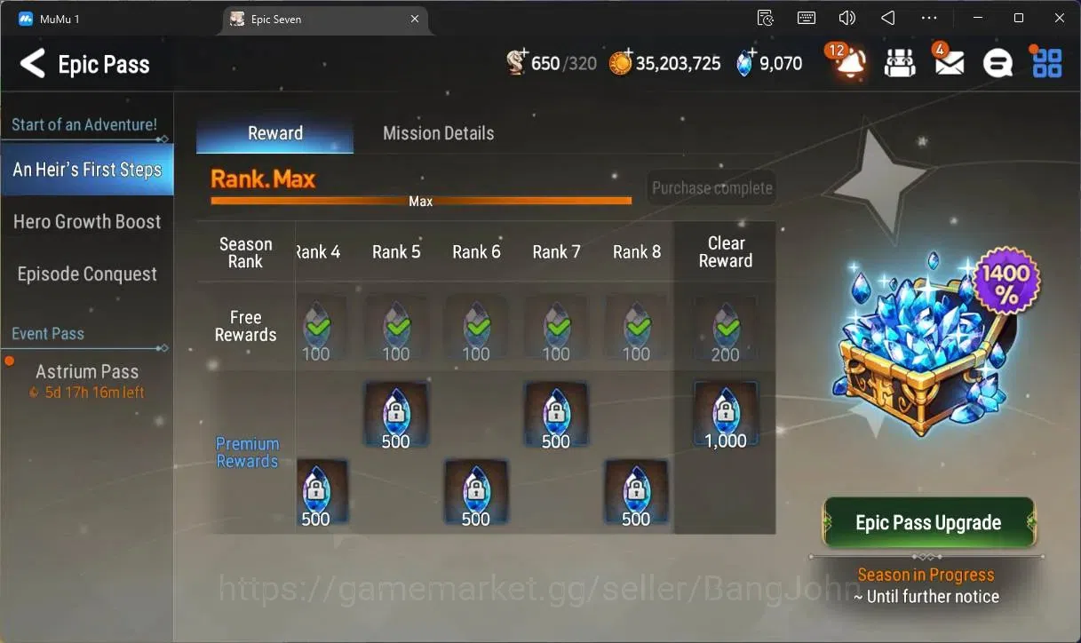 Epic Seven Accounts Global Unverif |14 ML(C Lilias,LR Krau,SOTDark Die image 15