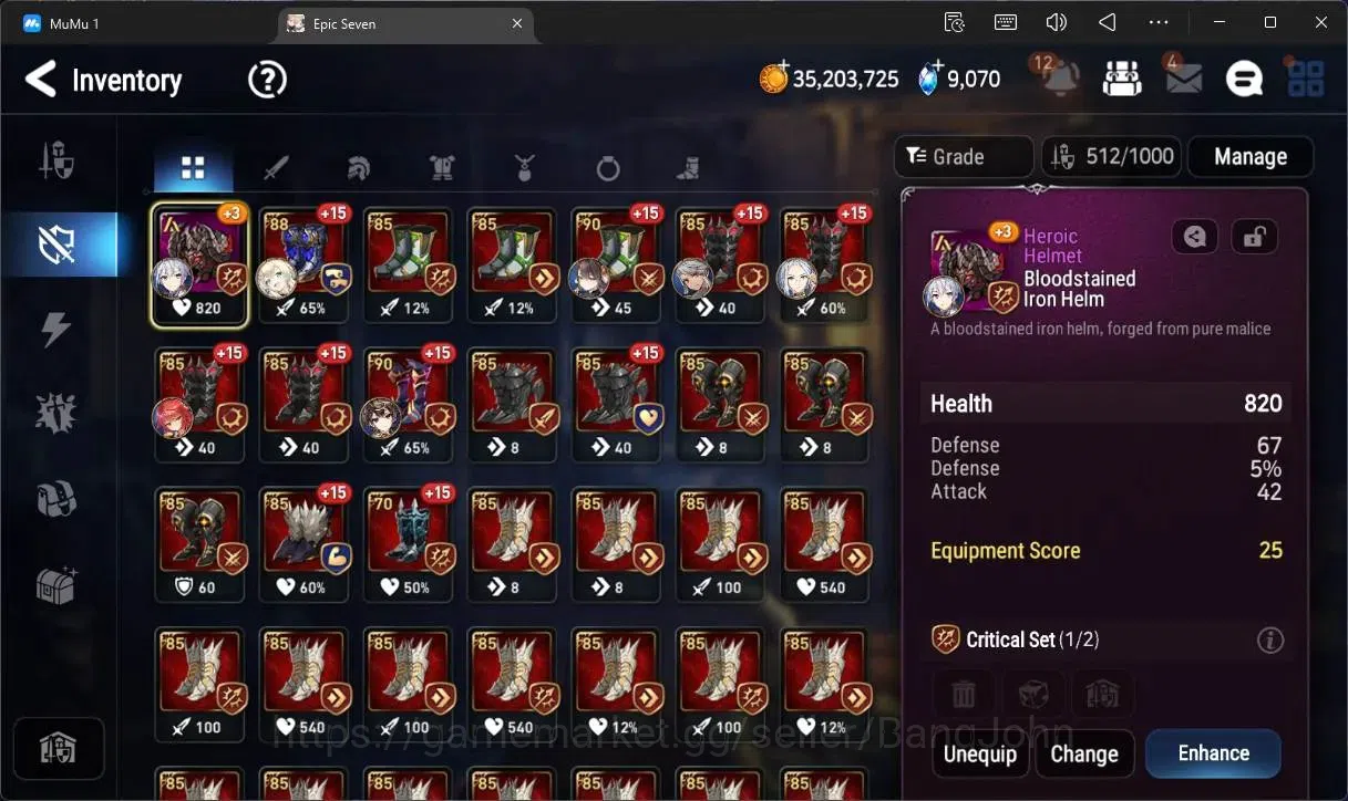 Epic Seven Accounts Global Unverif |14 ML(C Lilias,LR Krau,SOTDark Die image 17