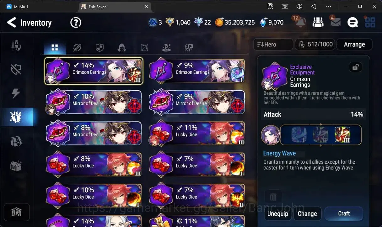 Epic Seven Accounts Global Unverif |14 ML(C Lilias,LR Krau,SOTDark Die image 19