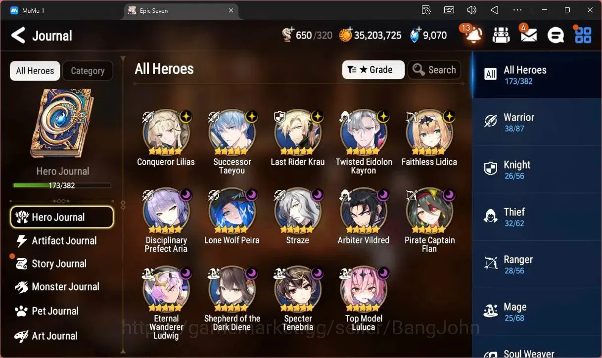 Epic Seven Accounts Global Unverif |14 ML(C Lilias,LR Krau,SOTDark Die image 4