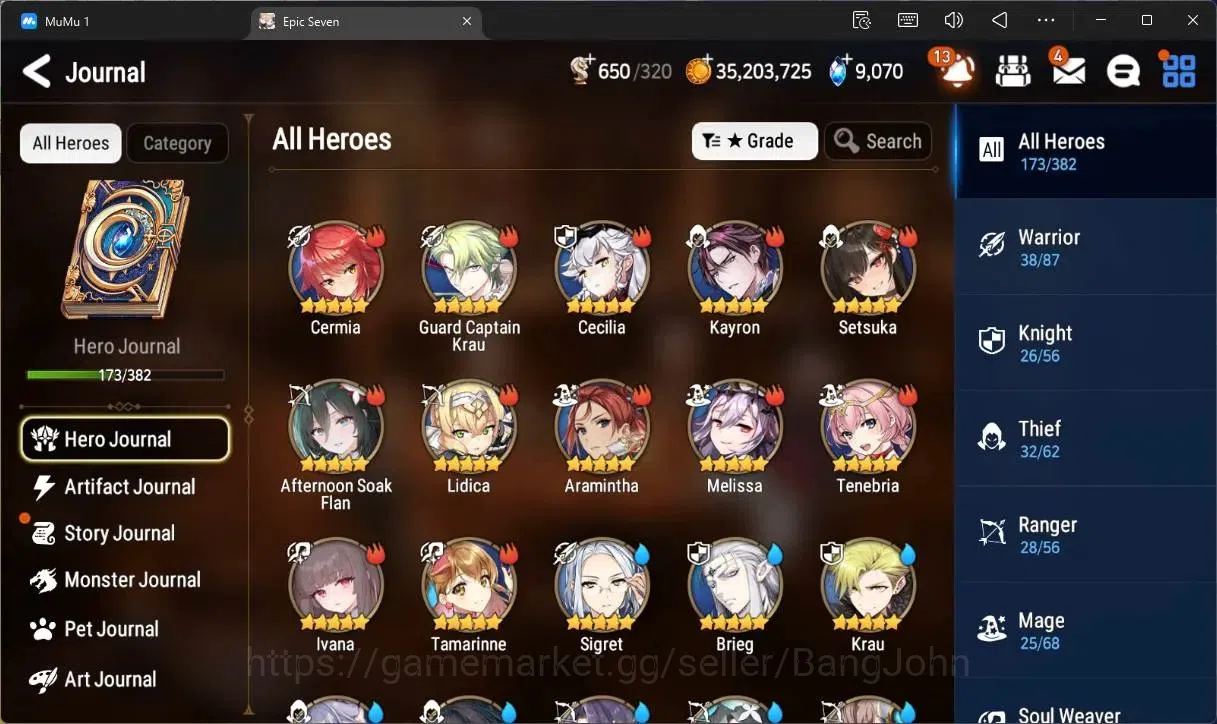 Epic Seven Accounts Global Unverif |14 ML(C Lilias,LR Krau,SOTDark Die image 5