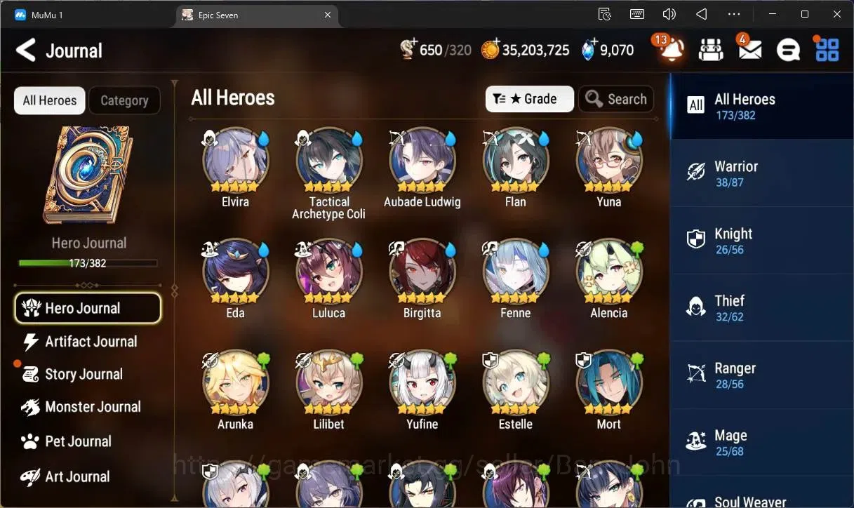Epic Seven Accounts Global Unverif |14 ML(C Lilias,LR Krau,SOTDark Die image 6