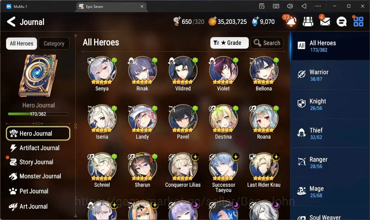 Epic Seven Accounts Global Unverif |14 ML(C Lilias,LR Krau,SOTDark Die image 7