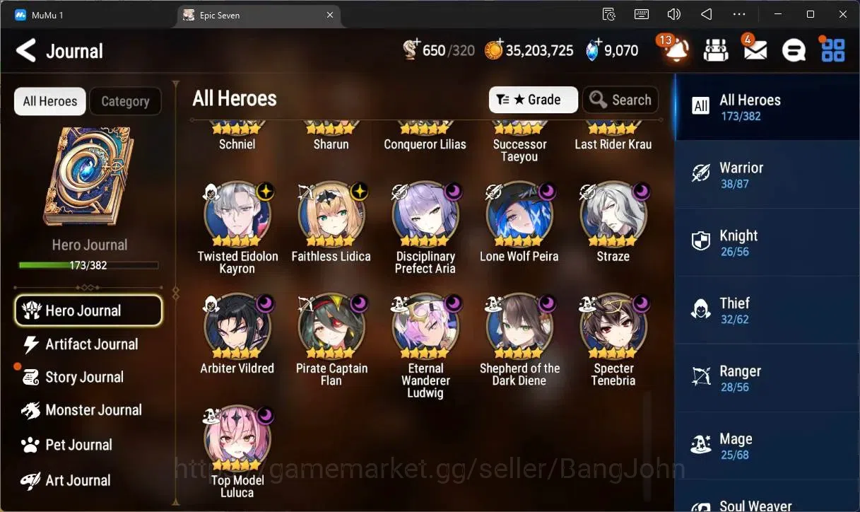 Epic Seven Accounts Global Unverif |14 ML(C Lilias,LR Krau,SOTDark Die image 8