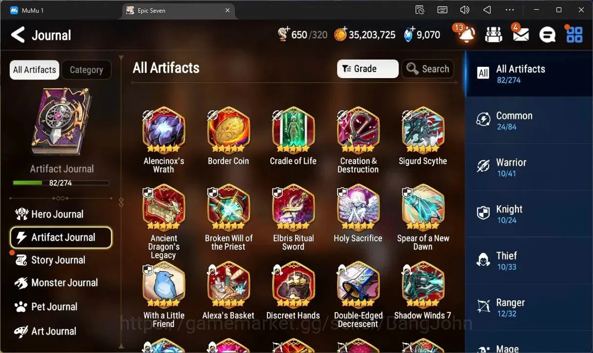 Epic Seven Accounts Global Unverif |14 ML(C Lilias,LR Krau,SOTDark Die image 9