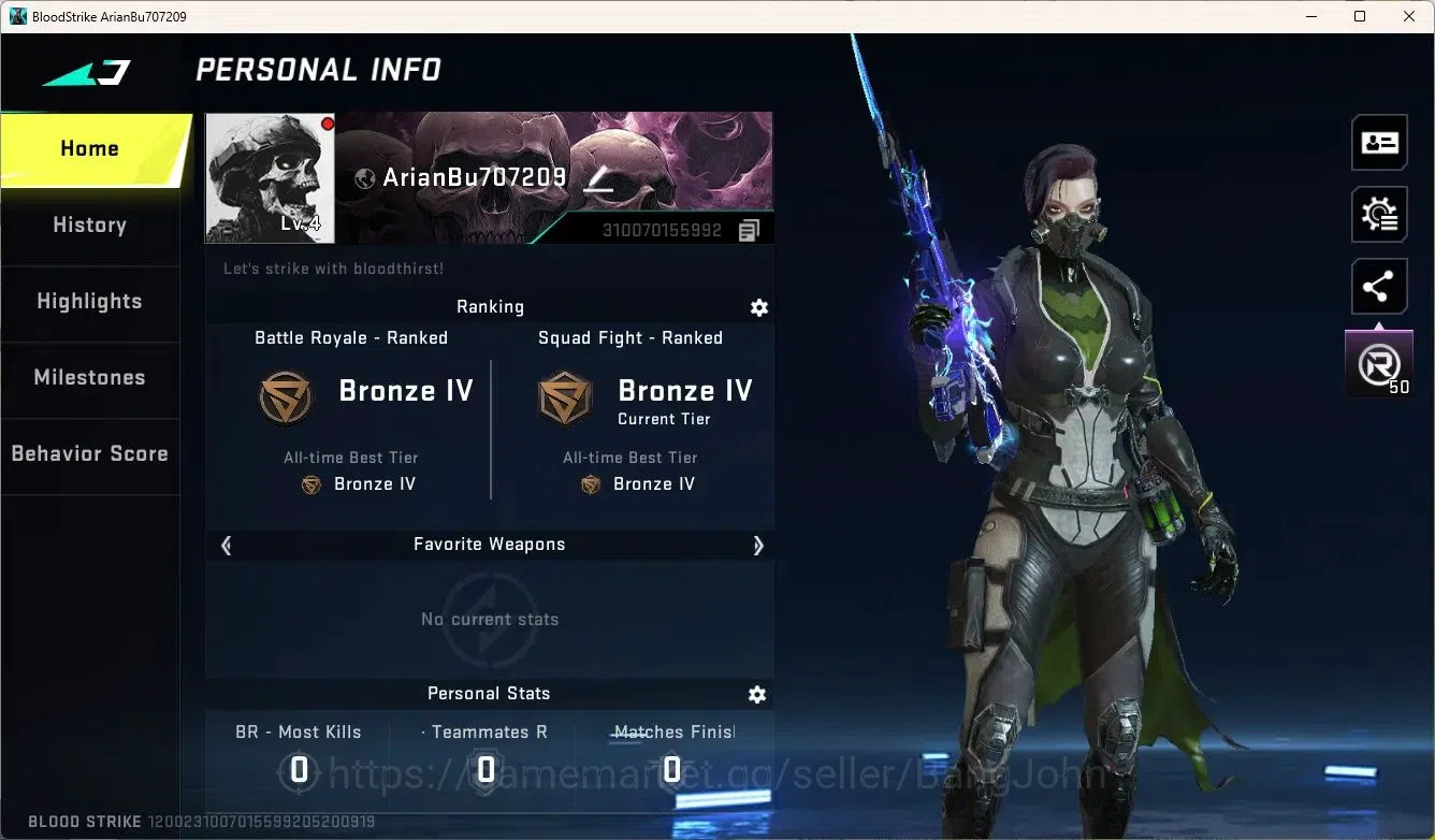 Blood Strike Accounts ASIA | EVA: MCX-EVA-00 | 1 ULTRA QBZ-Endless | 4 L image 2