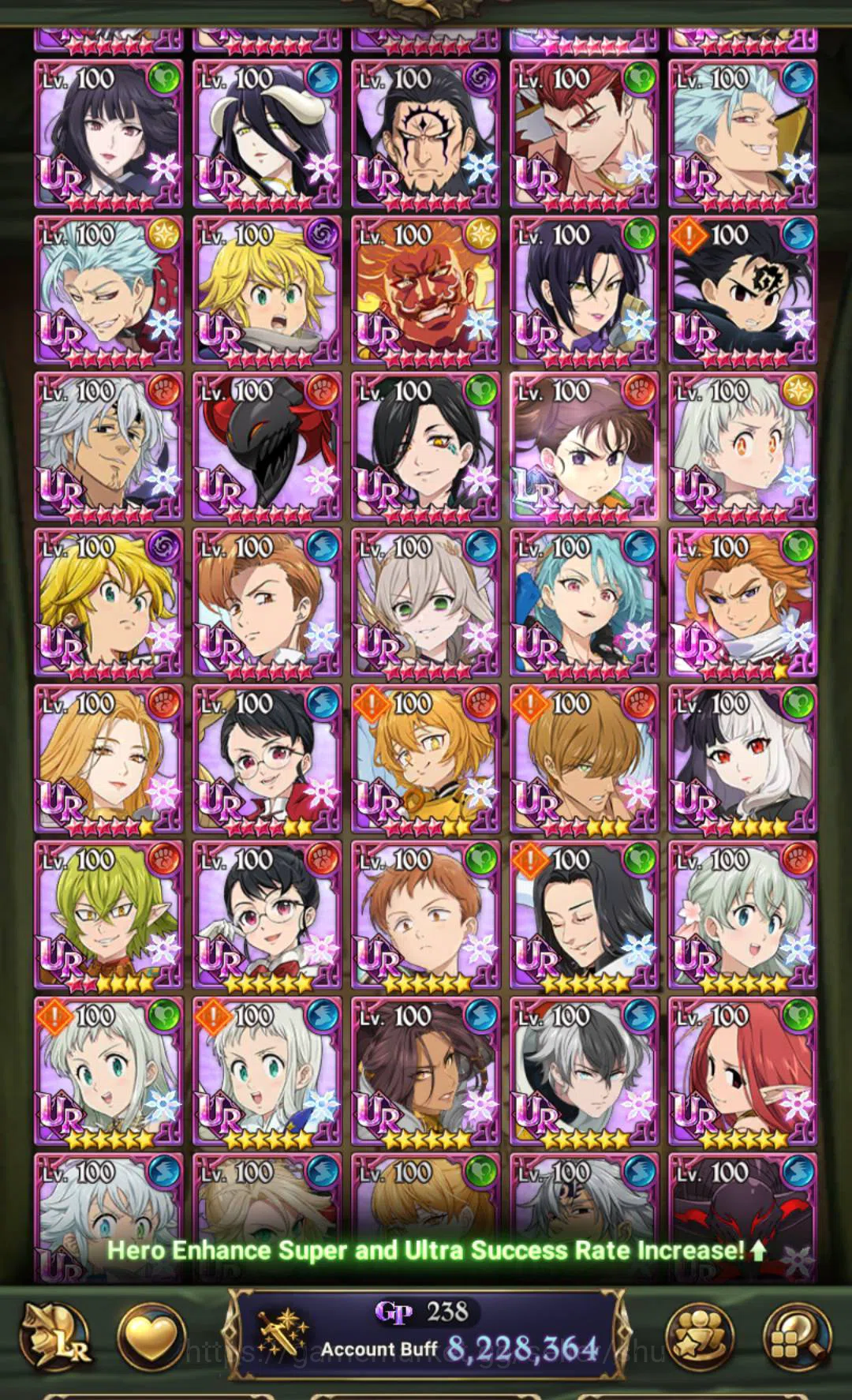 The Seven Deadly Sins: Grand Cross Accounts GLOBAL | 7 LR | 7.5 Million account buff | Collab  image 2