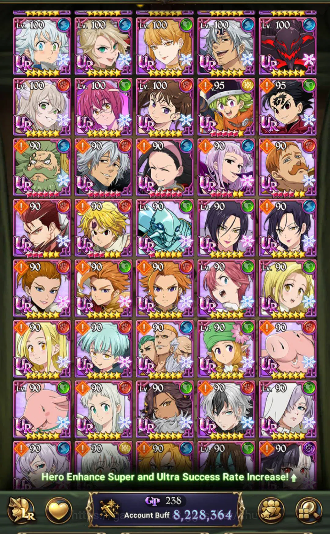 The Seven Deadly Sins: Grand Cross Accounts GLOBAL | 7 LR | 7.5 Million account buff | Collab  image 3