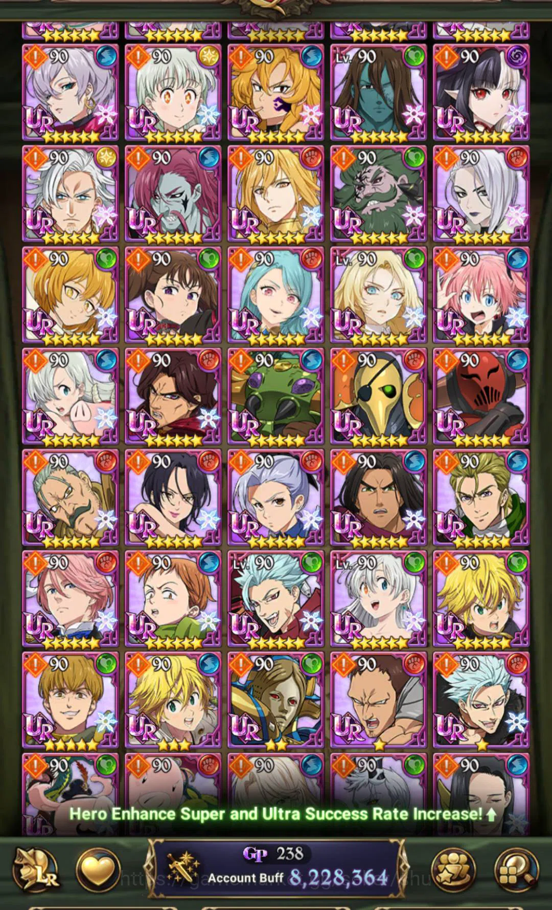 The Seven Deadly Sins: Grand Cross Accounts GLOBAL | 7 LR | 7.5 Million account buff | Collab  image 4