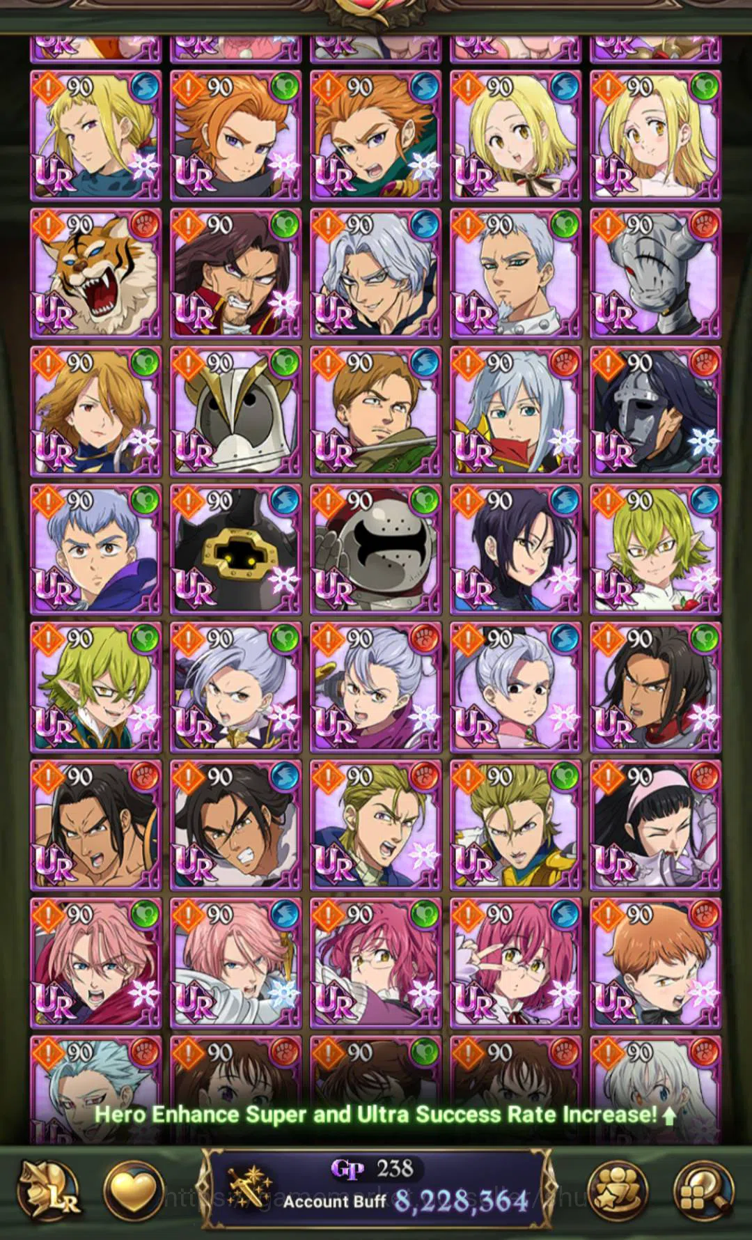 The Seven Deadly Sins: Grand Cross Accounts GLOBAL | 7 LR | 7.5 Million account buff | Collab  image 6