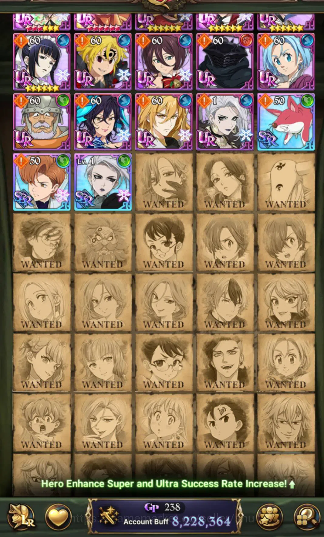 The Seven Deadly Sins: Grand Cross Accounts GLOBAL | 7 LR | 7.5 Million account buff | Collab  image 8