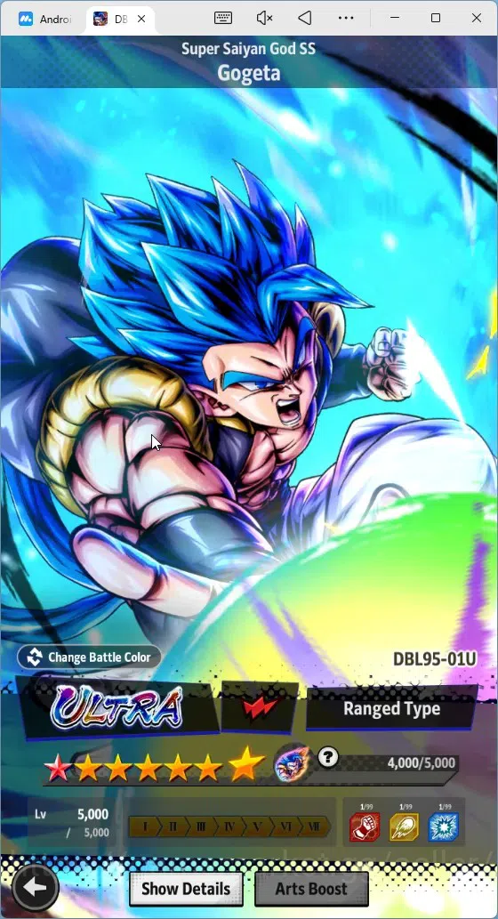 Dragon Ball Legends Accounts High-End Android |Lvl 154|42.6M Total Power|132 CC|1 LR|4 UL|LR Broly Fury|UL SSGSS Gogeta,SS 10