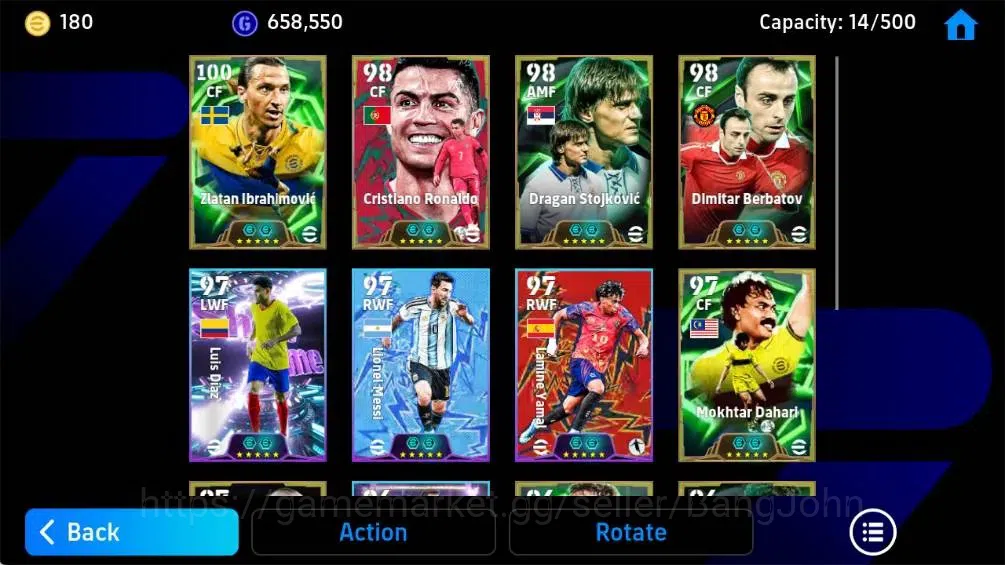 eFootball Accounts Mobile|PW 3175|Zlatan Ibrahimovic Epic,Dragan Stoj image 3
