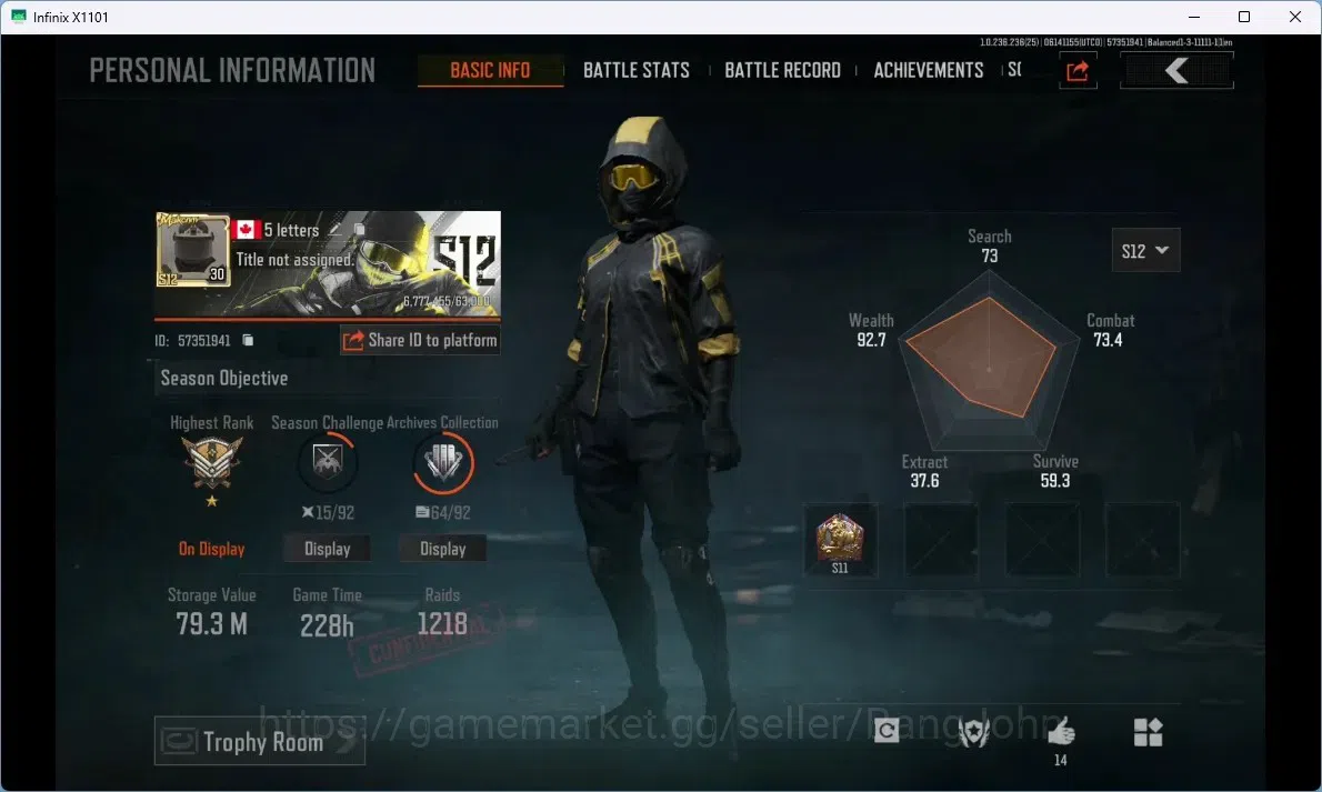 Arena Breakout Accounts Mobile | SV 79.3 M | CV 34.8 M | Decree LR-AR1, Ko image 1