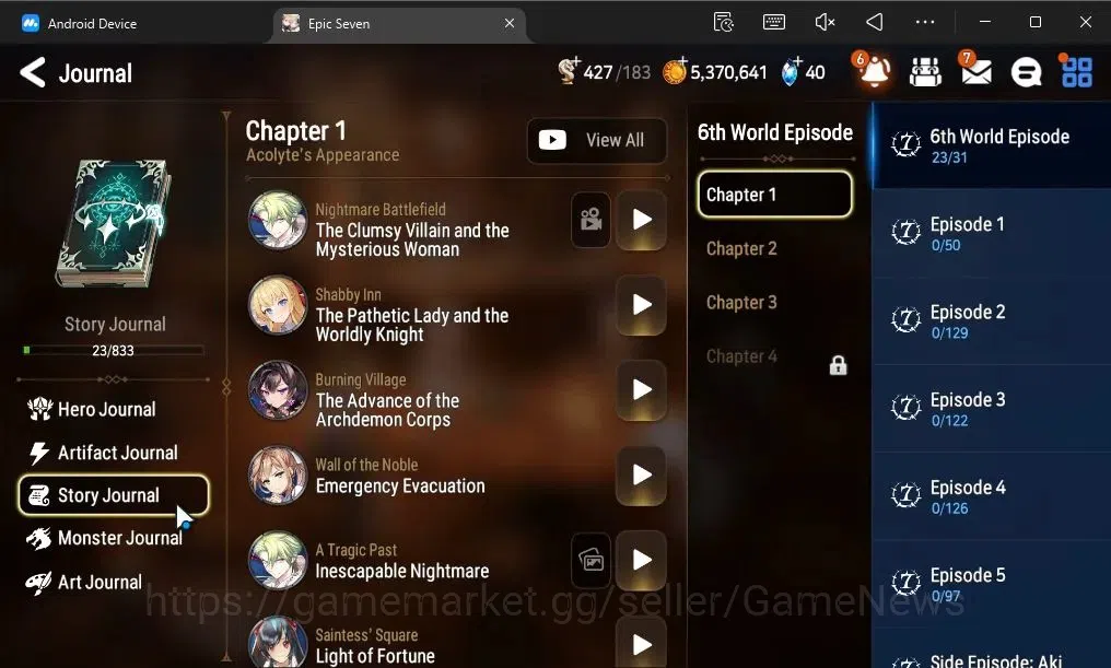 Epic Seven Accounts GLOBAL Unverif|New Era|2 ML(NM Luna,SB Aramintha)+ image 15