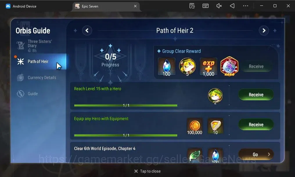 Epic Seven Accounts GLOBAL Unverif|New Era|2 ML(NM Luna,SB Aramintha)+ image 3