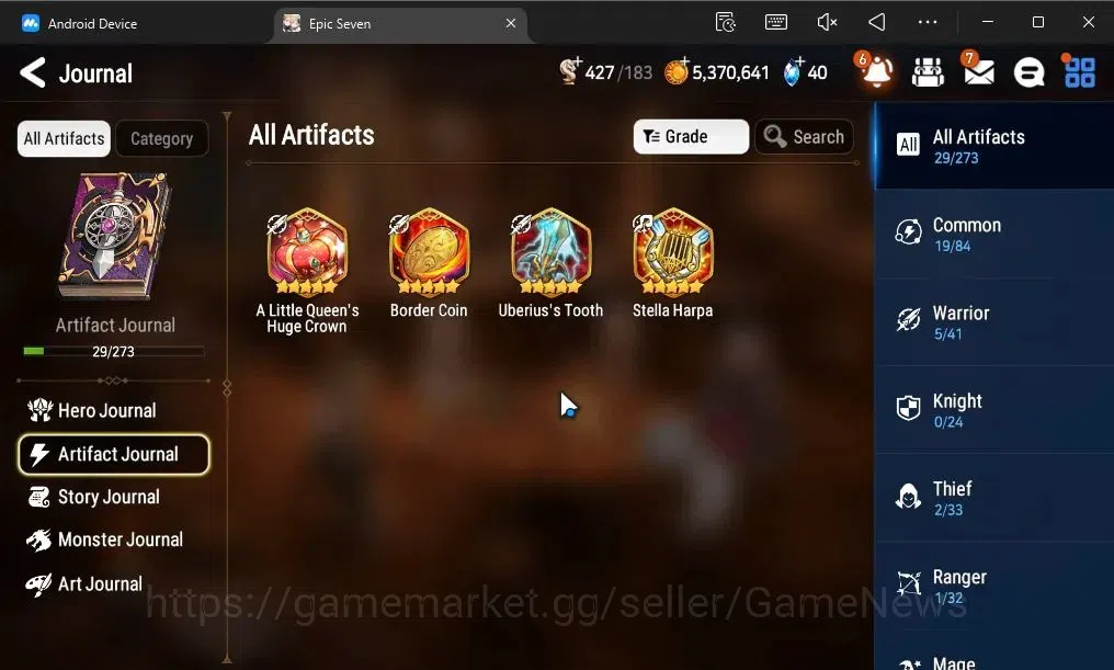 Epic Seven Accounts GLOBAL Unverif|New Era|2 ML(NM Luna,SB Aramintha)+ image 7