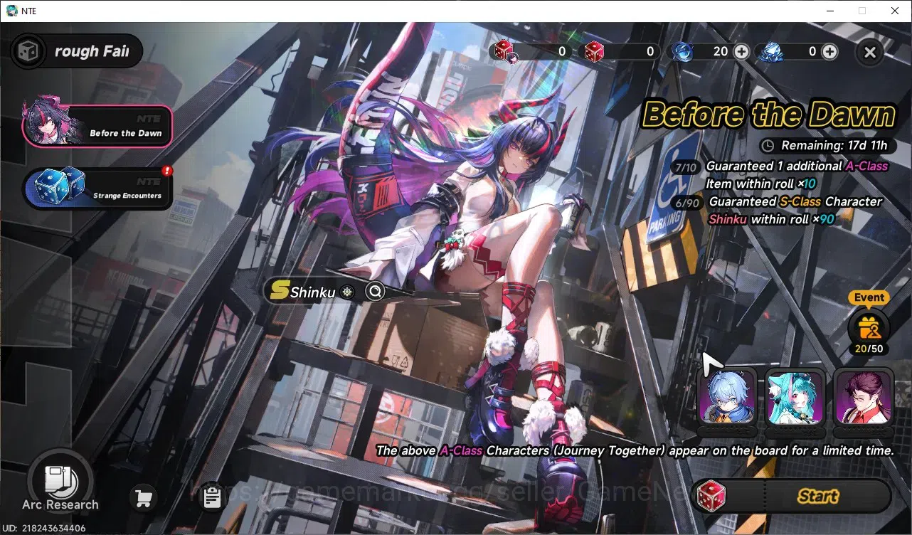 Neverness to Everness Accounts GLOBAL SEA|HL3|4 S-Class 1 Limit|Shinku+Outfit,Hathor,Jiuyuan,Baicang|2 S-Class 8