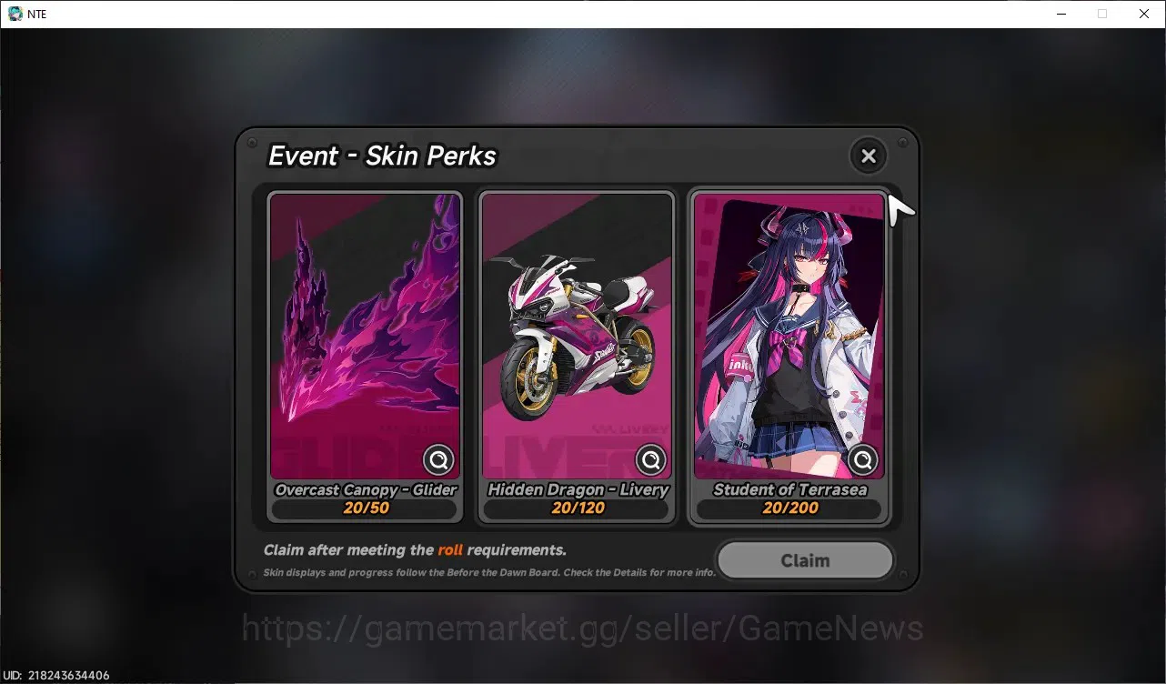 Neverness to Everness Accounts GLOBAL SEA|HL3|4 S-Class 1 Limit|Shinku+Outfit,Hathor,Jiuyuan,Baicang|2 S-Class 9