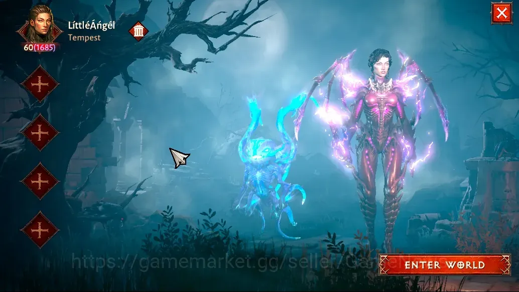 Diablo Immortal Accounts High-End EU-Hemlir|CS ON|Lv 60 (1685)|Tempest|CR 63K|Reso 4,2K|Paragon Brawler|Inferno XV|Many 1