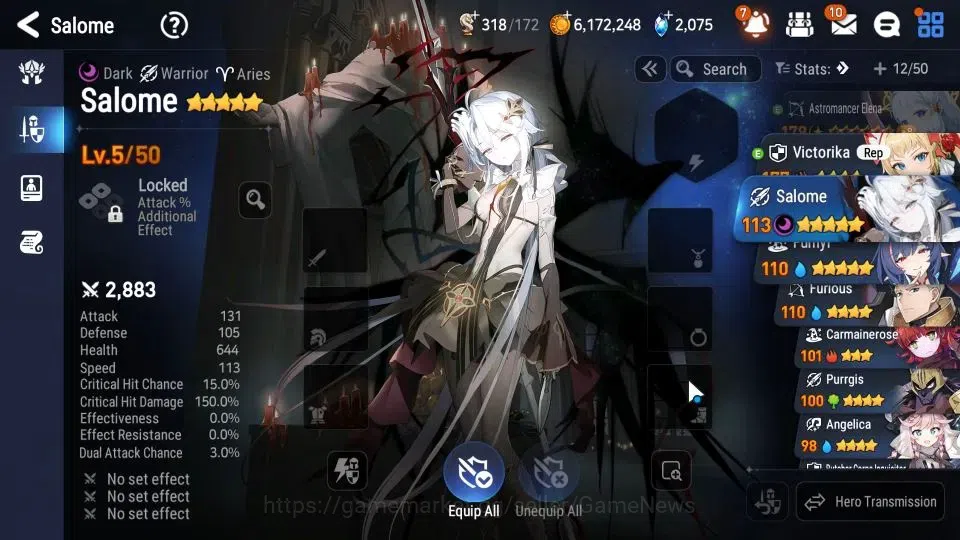 Epic Seven Accounts Starter GLOBAL Unverif|New Era|2 ML (SSalome,Astomacer Elena)+Tenebria|Poh+Bless ON|2K SStone+2,4K 19
