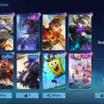 Mobile Legends: Bang Bang Accounts Collector Global|60 Skin|Seasoned|Lightborn Alucard,Blazing Claude,Spongebob,VENOM