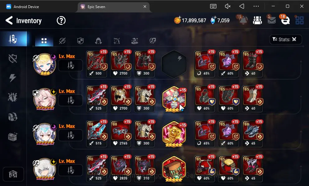 Epic Seven Accounts GLOBAL UNVERIF|8 ML(BArunka,LOT Scales,SP Politis, image 11