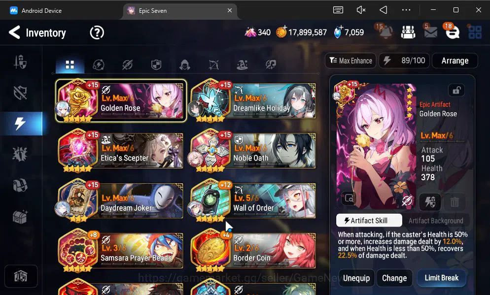 Epic Seven Accounts GLOBAL UNVERIF|8 ML(BArunka,LOT Scales,SP Politis, image 9