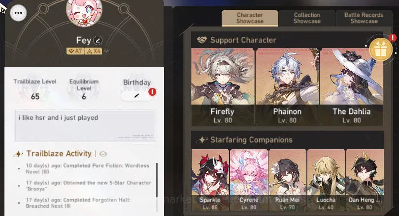 Honkai Star Rail Accounts Asia|TL 65|8 Limited|[Phainon]+Sign,Cyrene,The Dah image 2