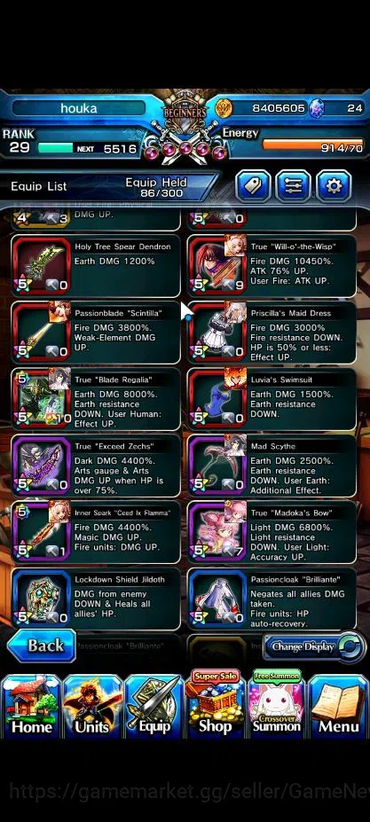 Grand Summoners Accounts Global|Rank 29|10 Ascend|Inumuta,S Miyu,Chloe,Kiri image 12