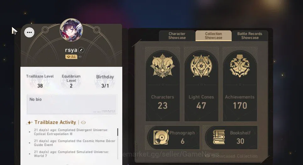 Honkai Star Rail Accounts Mid Game Asia|TL 63|Archer Premium Team|7 Limited|Saber+Sign,Yao 3
