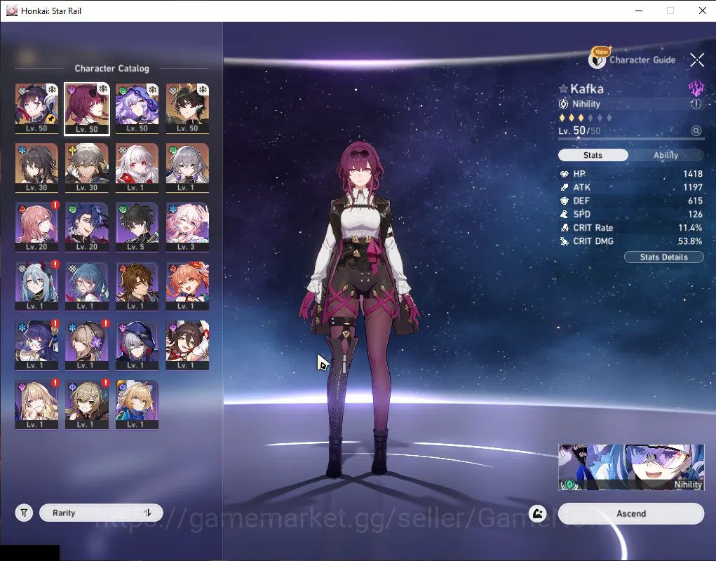 Honkai Star Rail Accounts Mid Game Asia|TL 63|Archer Premium Team|7 Limited|Saber+Sign,Yao 4