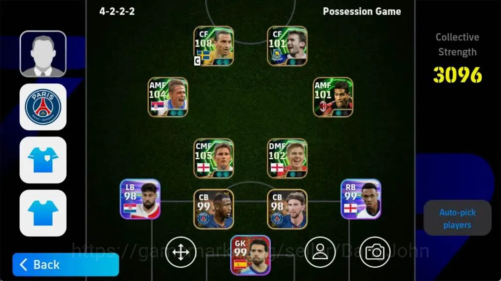 eFootball Accounts Mobile|PW 3096|Epic Ibrahimovic,Lampard,Stojkovic, image 1