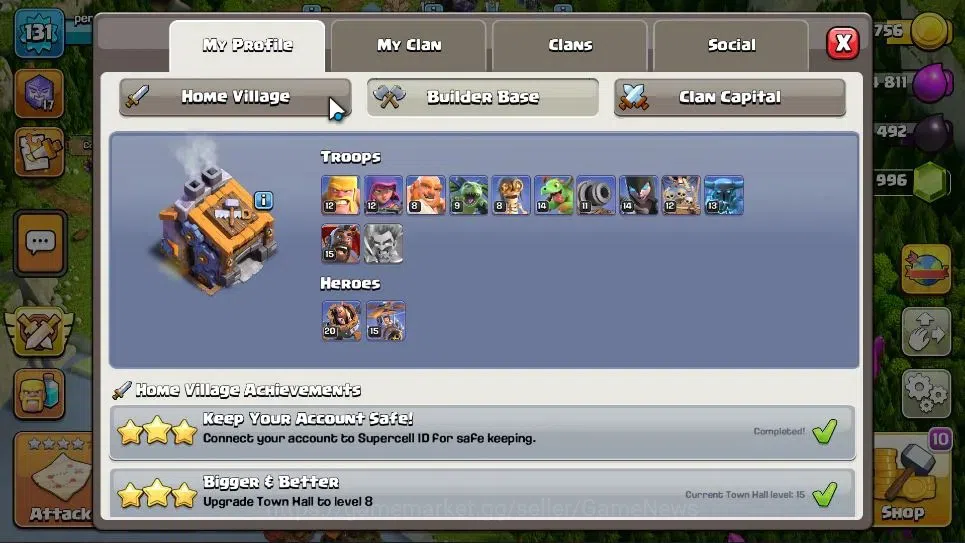 Clash of Clans Accounts TH 15 - BH 9|LV 131|HH 8|Limited Skin|BK 53,AQ 60, image 5