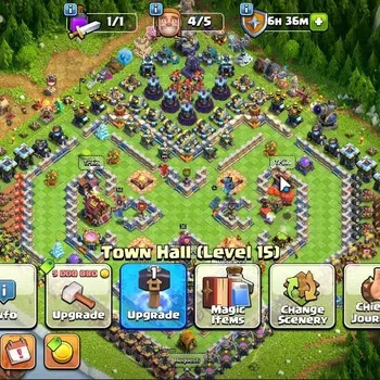 Clash of Clans High-End TH 15 - BH 9|LV 131|HH 8|Limited Skin|BK 53,AQ 60, image 1