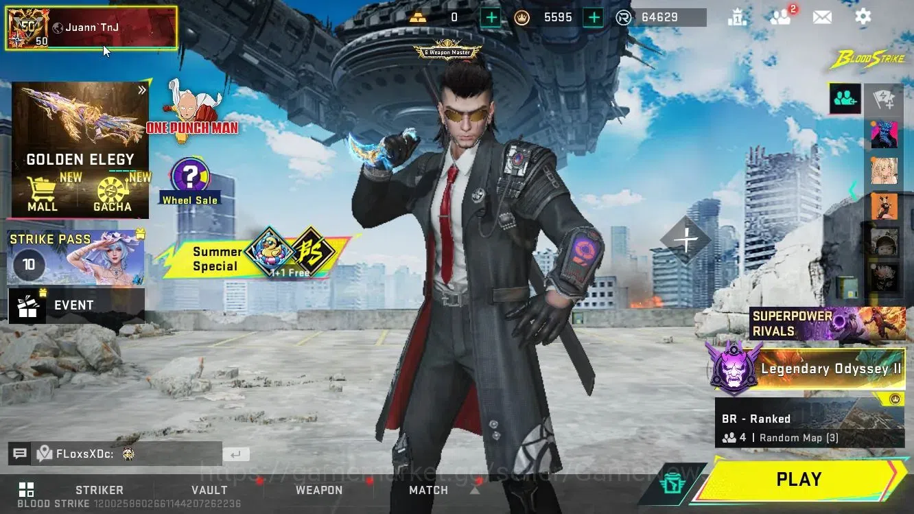 Blood Strike Accounts High-End ASIA|Eternal DEagle-Scorpius Lv2|9 ULTRA(ZERO,ALONDRA,URB,Etc}|Collab 1