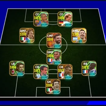 eFootball Accounts Legends & Iconic Players 3331+ Team I Samuel Eto 107 I Rummenigge 108 I Messi 110 I Dembele 107 I Thuram