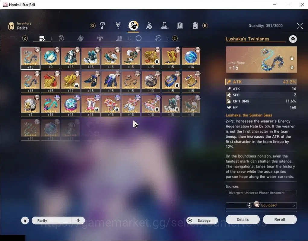 Honkai Star Rail Accounts Asia|TL 70|16 Limited|(Anaxa E1,SW 999)+Sign,Casto image 9