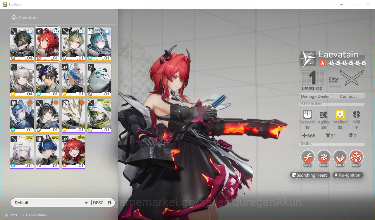 Arknights: Endfield Accounts Asia Lv 2 | Day 1 | Fresh Starter 2 SSR META (Laevatain & Lifeng) + Clannibal (SSR WP) |MC 5