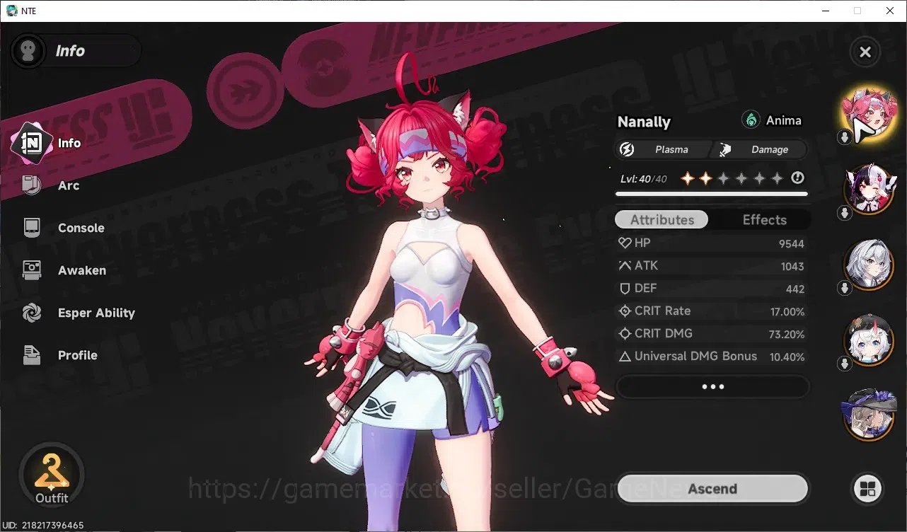 Neverness to Everness Accounts GLOBAL SEA|HL 27|TL 9|4 SSR (Lacrimosa,Nanally+Ski image 4