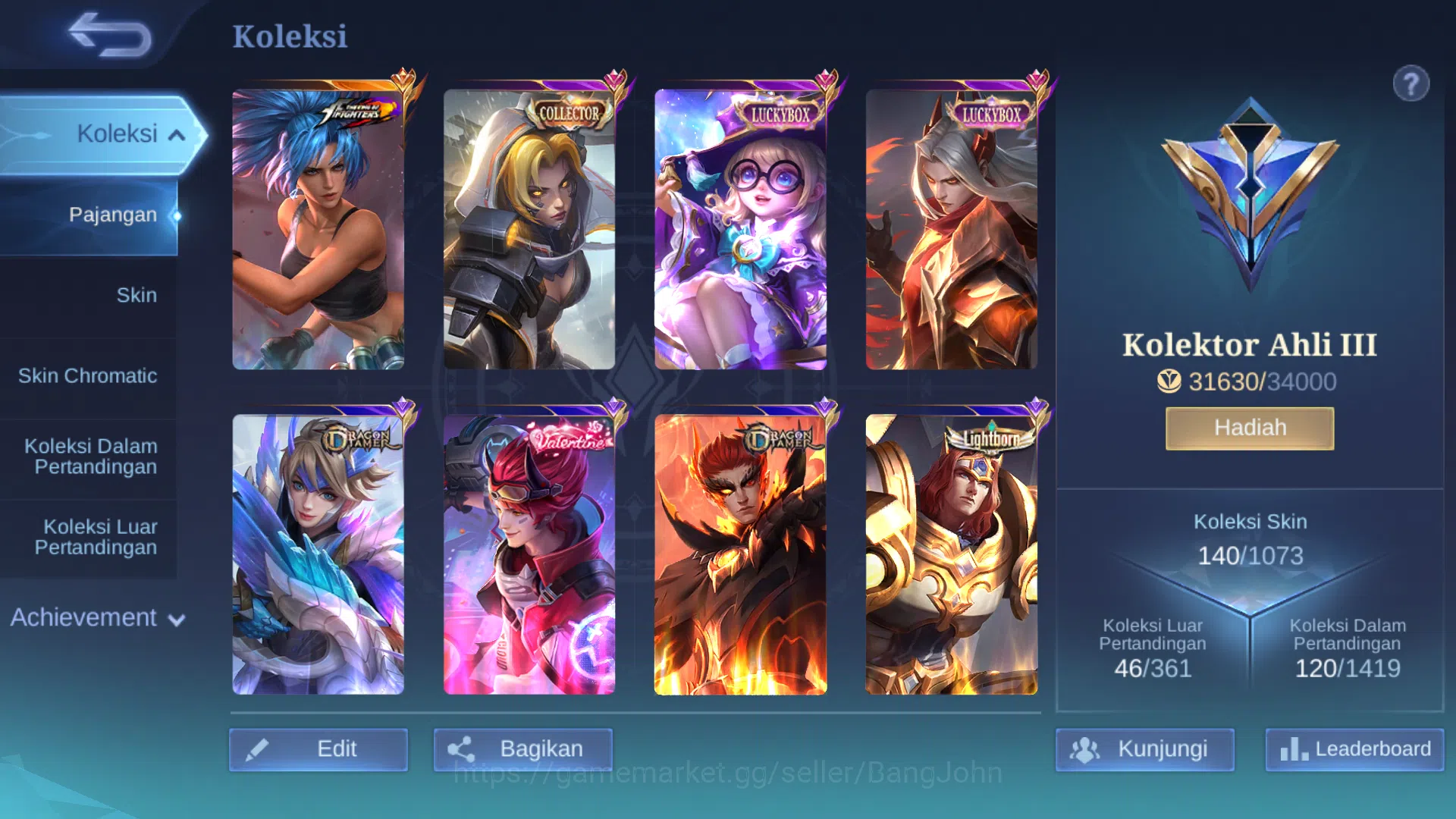 Mobile Legends: Bang Bang Accounts Hero 98 | Skin 140 | Luckybox Leomord, Change | Dr image 10