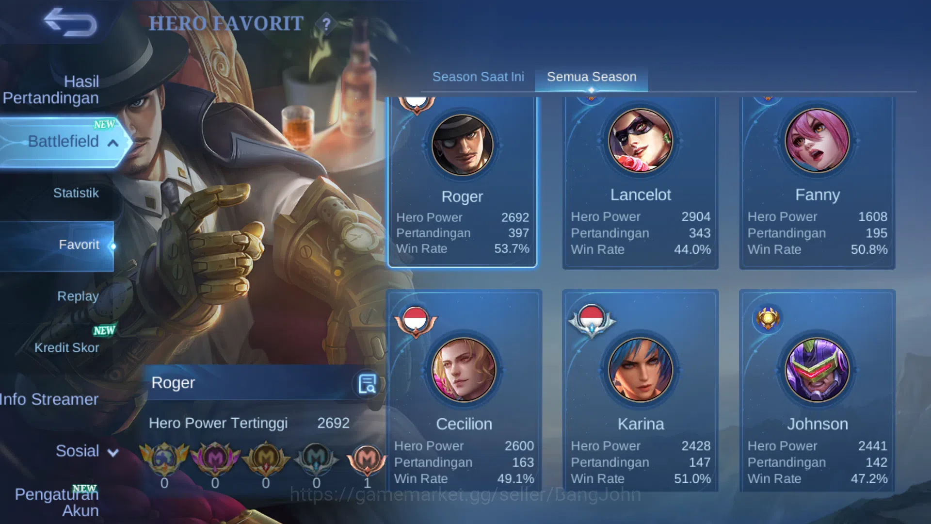 Mobile Legends: Bang Bang Accounts Hero 98 | Skin 140 | Luckybox Leomord, Change | Dr image 16