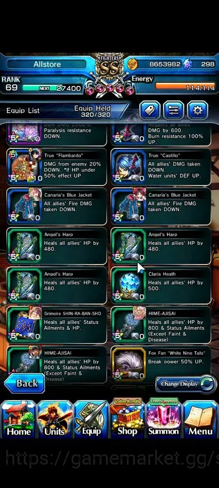 Grand Summoners Accounts Global|298 cc|Rank 69|28 Ascend+8 TW|(Roy,Inumuta, image 13