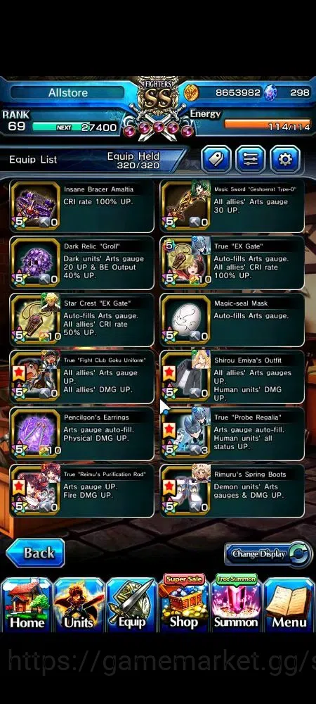 Grand Summoners Accounts Global|298 cc|Rank 69|28 Ascend+8 TW|(Roy,Inumuta, image 14