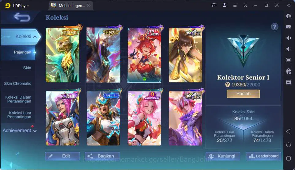 Mobile Legends: Bang Bang Accounts GLOBAL|Hero 49|Skin 85|Prime Granger,Create Odette image 19