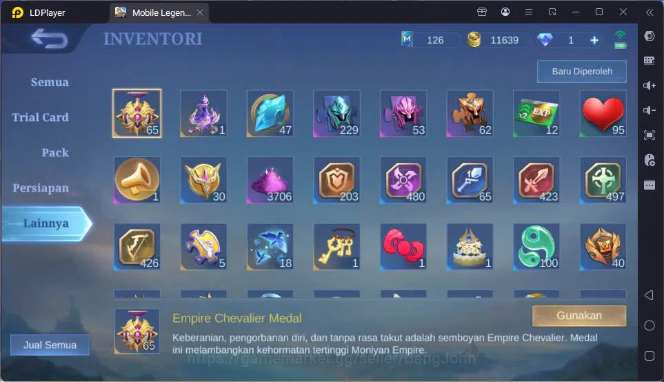 Mobile Legends: Bang Bang Accounts GLOBAL|Hero 49|Skin 85|Prime Granger,Create Odette image 2